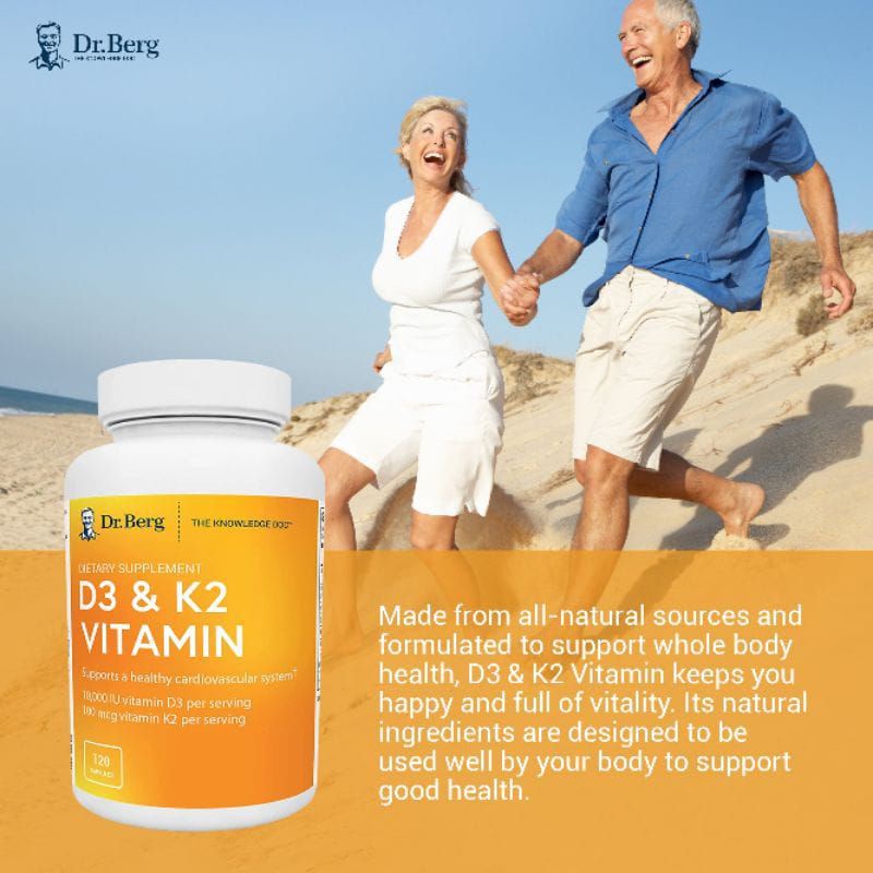 Jual Vitamin D3 & K2 Dr Berg 10000IU Original - Dr.Berg Vitamin D3 & K2 ...