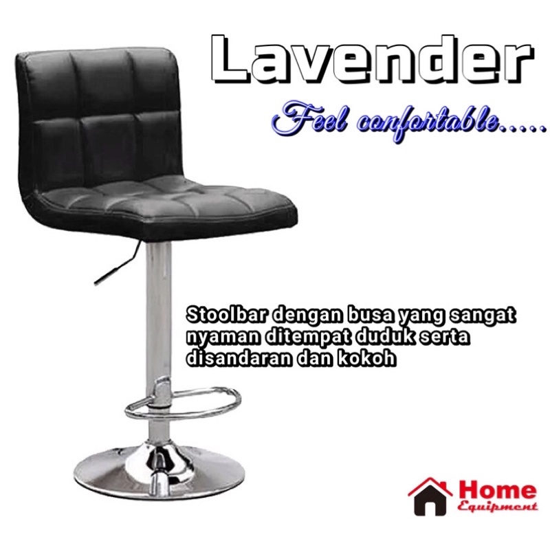 Jual StoolBar Lavender Kursi bar Bisa Putar,Busa empuk didudukan dan ...