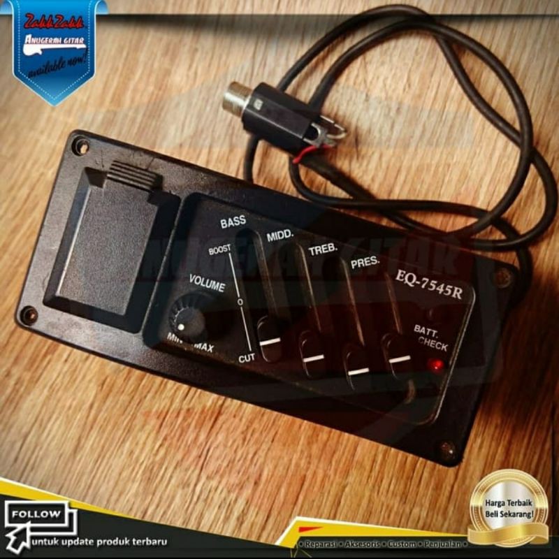 Jual Preamp Gitar Akustik EQ Amplifier 7545+Piezo Shopee Indonesia