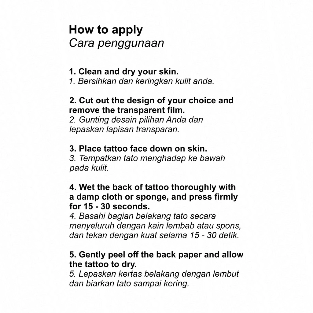 Tinta Sementara Premium Yakuza Hanyamask Buah Naga Bali Paper PFB002 Tato Temporer