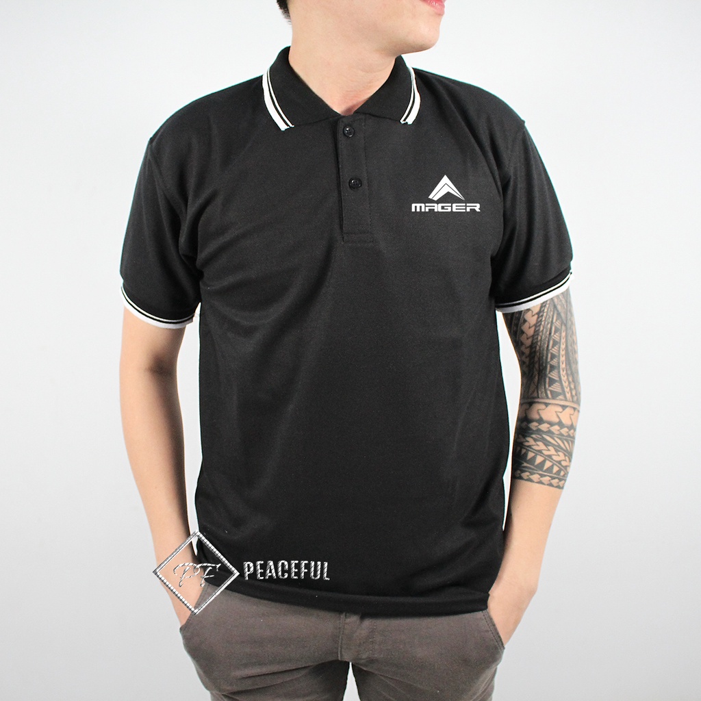 Jual Peaceful Kaos Polo Shirt Logo Mager Kaos Polo Kaos Kerah Wangki Kaos Seragam Kaos