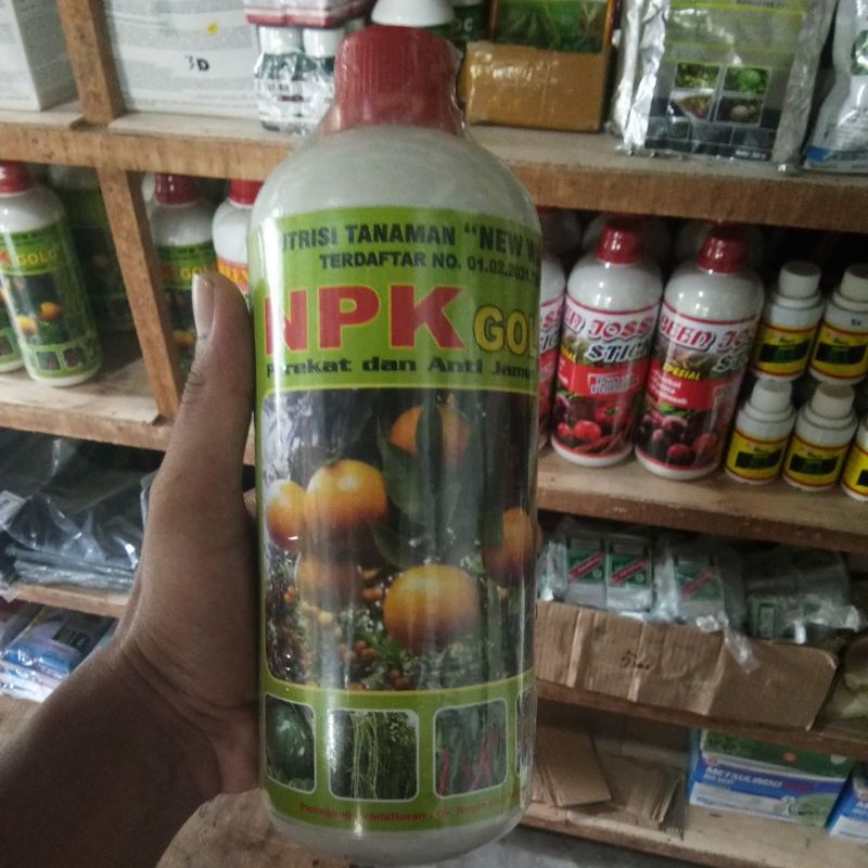 Jual Nutrisi NPK Gold perekat dan anti jamur 1 liter | Shopee Indonesia
