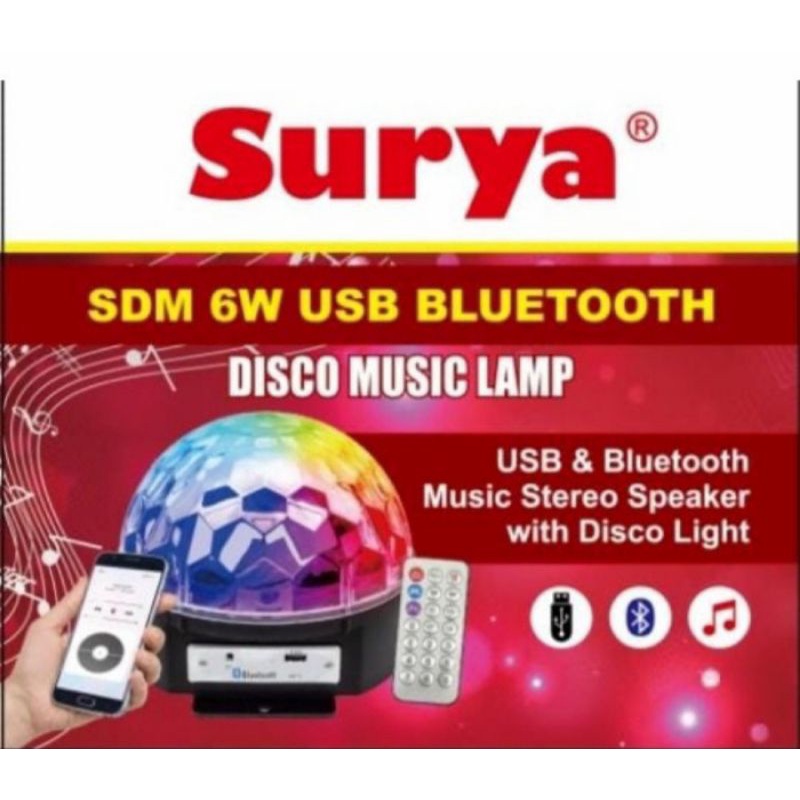 Jual Lampu Disco Warna Warni+speaker BTH/Lampu Disco Bola Speaker BTH