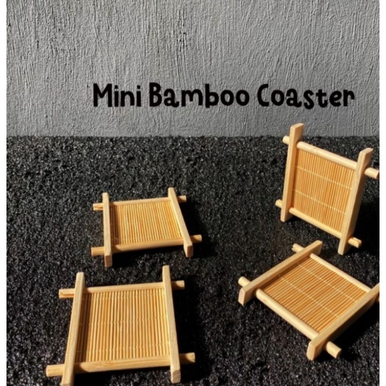 Jual mini bamboo coaster / bambu tatakan kayu gelas teh props | Shopee ...