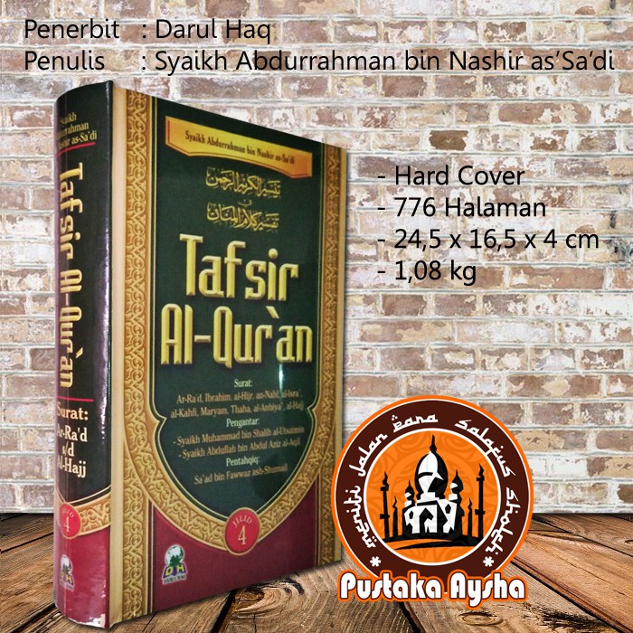 Jual Tafsir Al Quran As Sa Di Jilid Darul Haq Pustaka Aysha