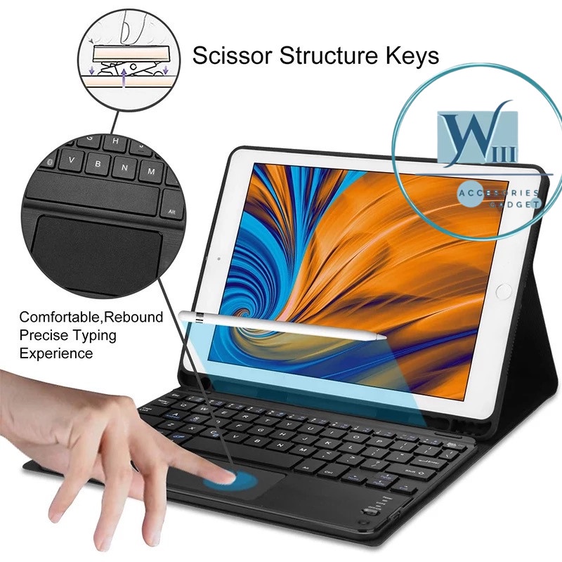 Jual IPAD MINI 6/5 TH GENERATION BOOK COVER KEYBOARD PLUS TOUCHPAD