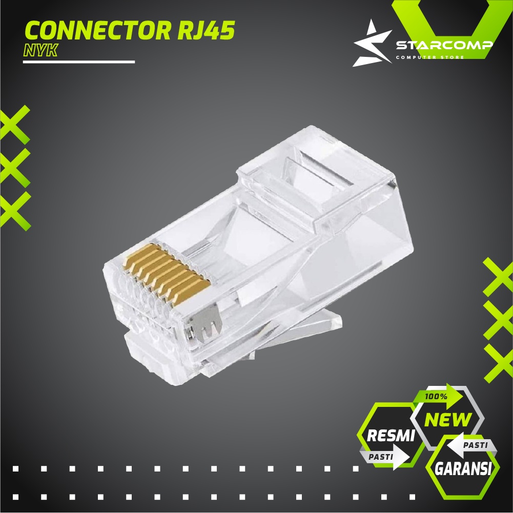 Jual Connector Rj45 NYK isi 100pcs Konektor Rj 45 isi 100pcs NYK ...