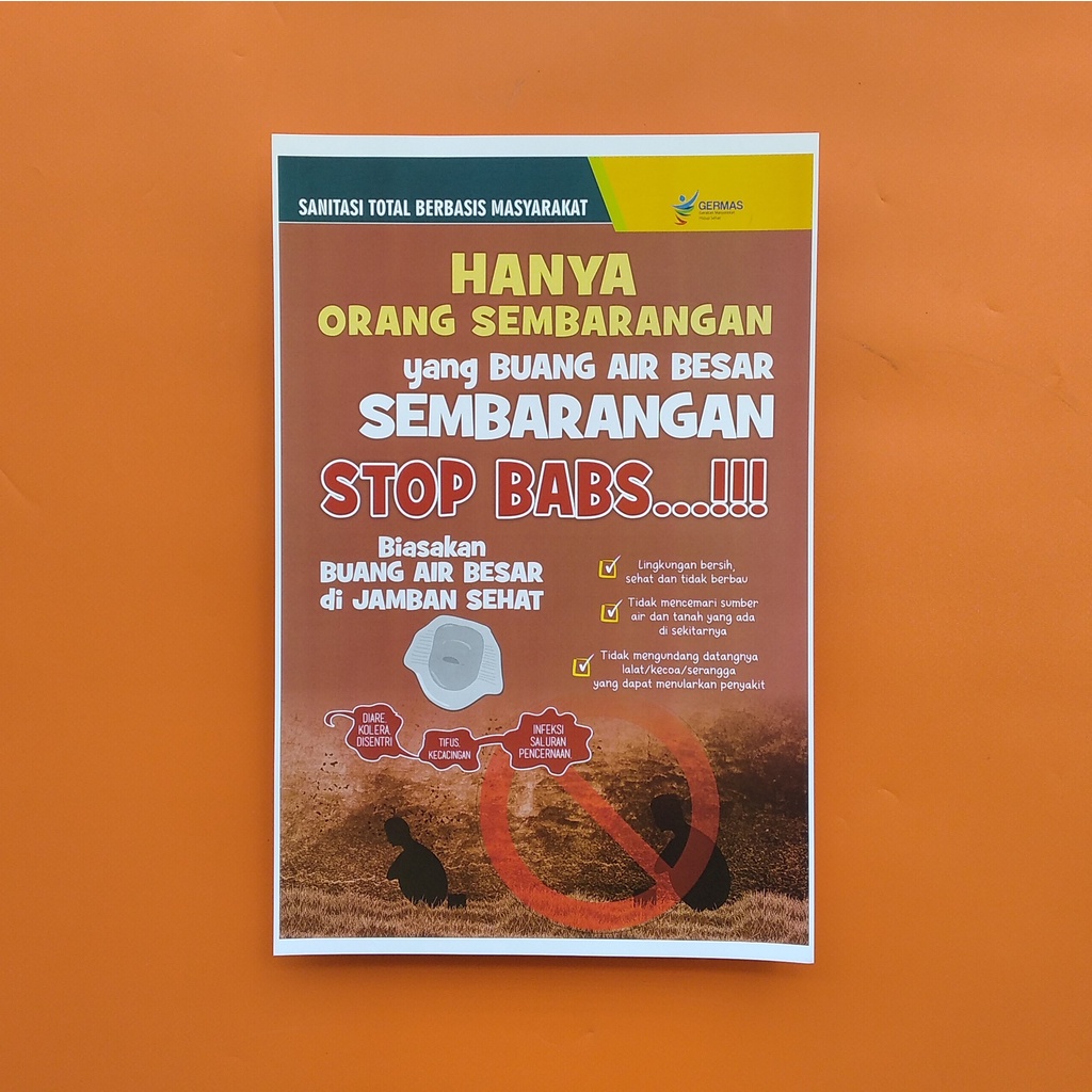 Jual Poster STBM - Poster Stop Buang Air Sembarangan - Poster Sanitasi ...