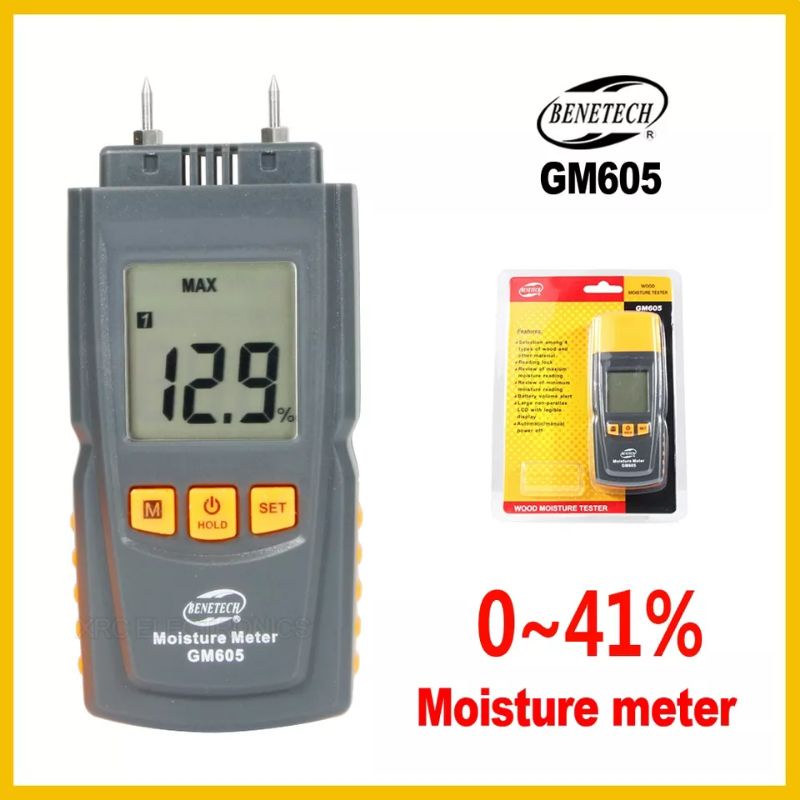 Jual GM605 DIGITAL MOISTURE METER PENGUKUR KADAR AIR KAYU SEMEN TEMBOK ...