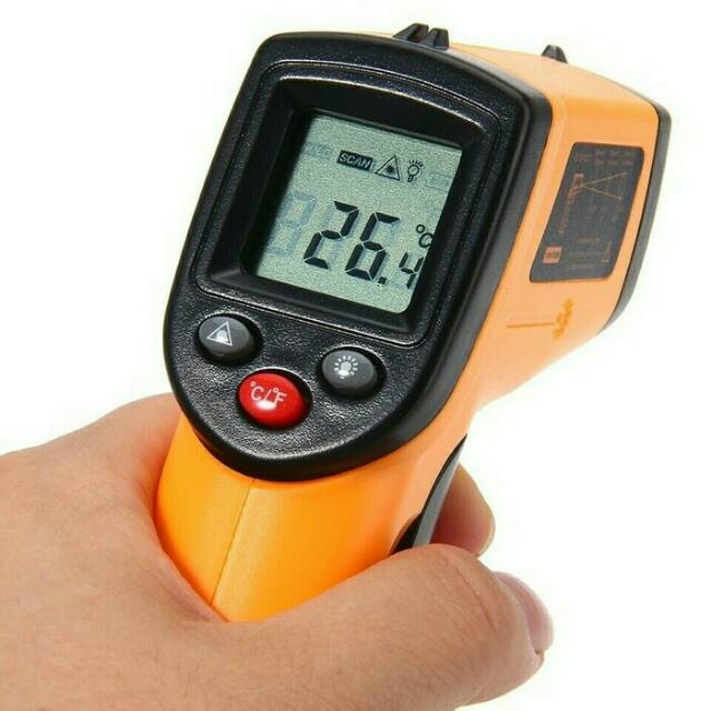 Jual Alat pengukur suhu termometer gun laser infrared sensor digital ...