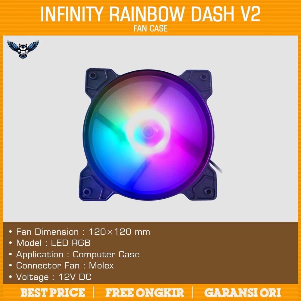 Jual Fan Case 12cm RGB Infinity F124 F125 Rainbow Twilight Kipas Casing ...