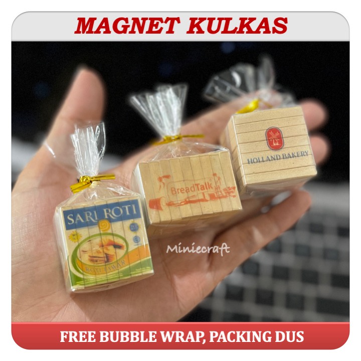 Jual Magnet Tempelan Kulkas Miniatur Produk Roti Tawar Sari Roti