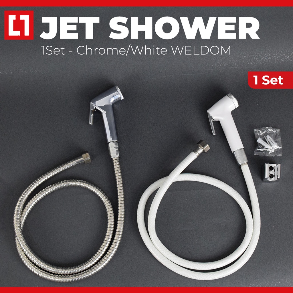 Jual Jet Shower Set Toilet Mandi Semprotan Air Ring Bahan Kuningan