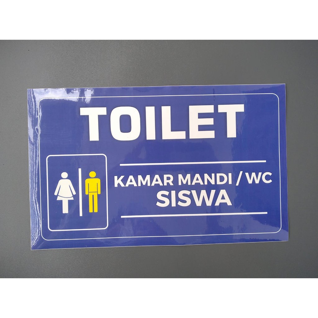 Jual Sticker Toilet STIKER TOILET SISWA KAMAR MANDI WC Warna Biru Bahan Vinyl Cm