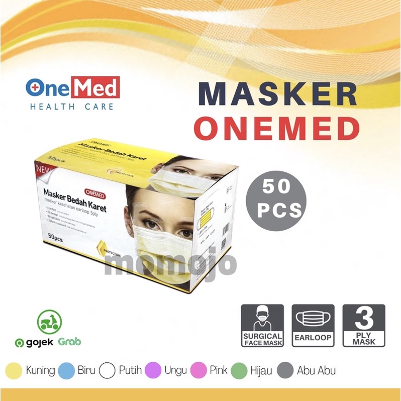 Jual MASKER ONEMED MASKER BEDAH 3 PLY EARLOOP ISI 50 PCS | Shopee Indonesia