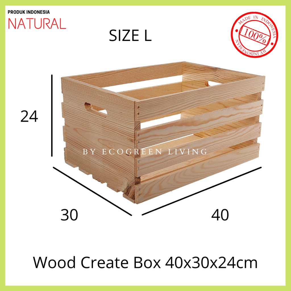 Jual Solid Wood Crates / Wood Box Multifunction / Kotak Kayu / Laci