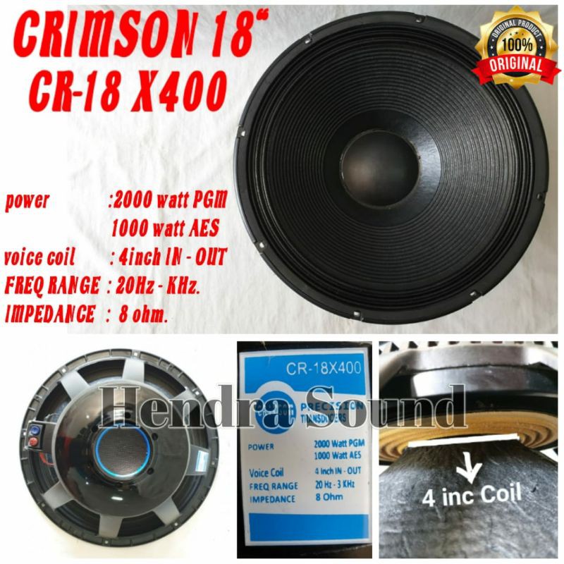 Jual Komponen Speaker Woofer Crimson Cr X Inch Shopee Indonesia