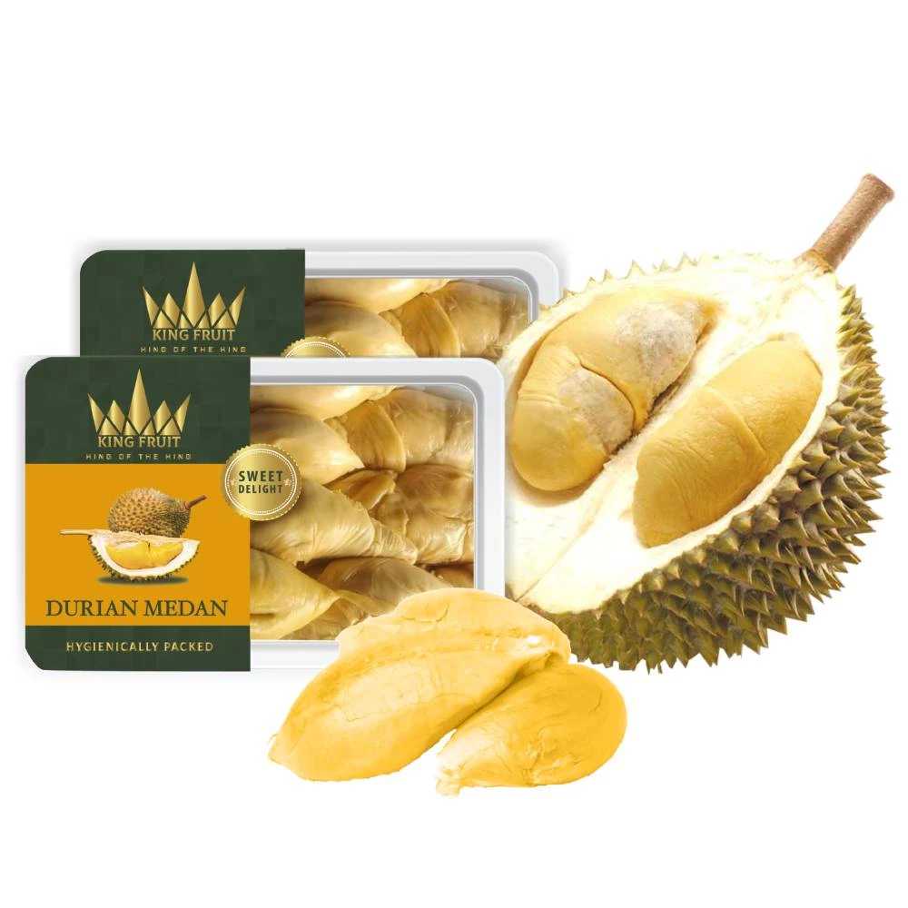 King Fruit durian lokal Medan grade A kemasan 500 gram dengan sarung tangan sekali pakai