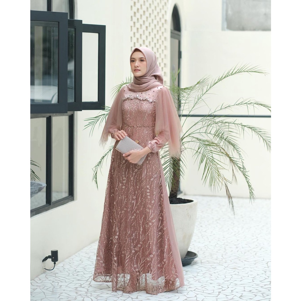 Dress pesta hotsell hijab modern