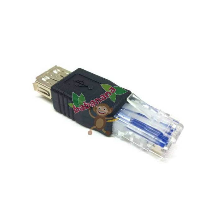 Jual USB Female Type A to RJ45 LAN ethernet adapter converter | Shopee ...