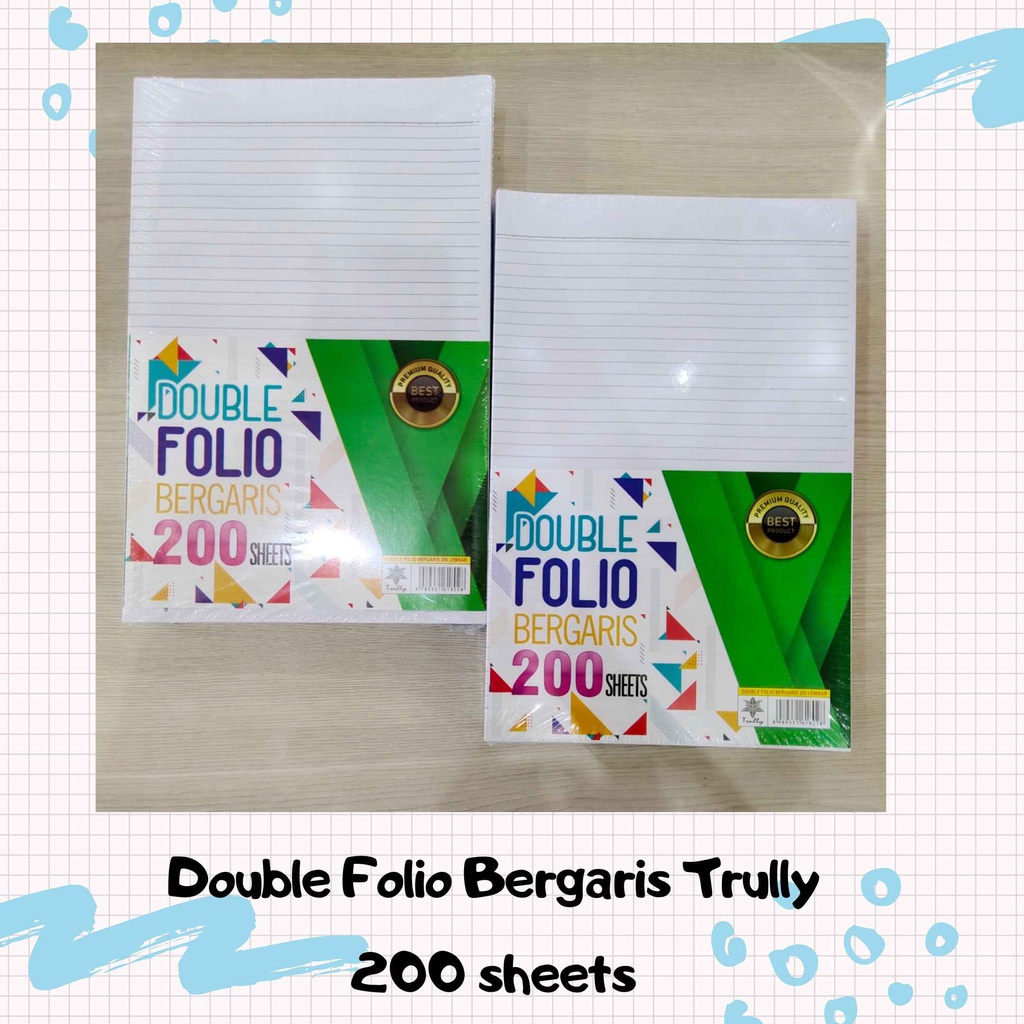 Jual Kertas Double Folio Bergaris Trully / Double Folio Grais Trully ...