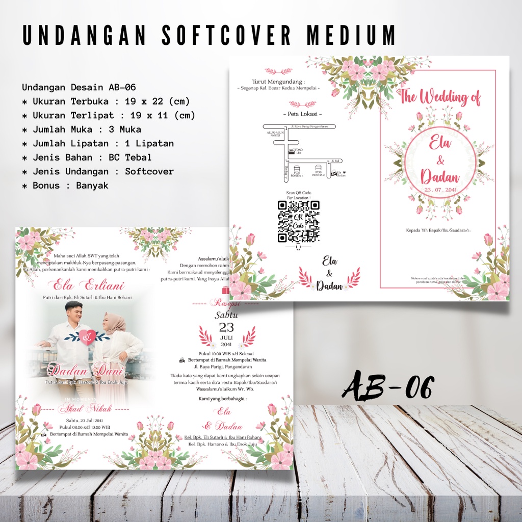 Jual Undangan pernikahan banyak bonus undangan website desain AB Series