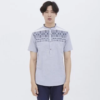 M231 Kemeja Pria Koko Pendek Navy 1654B