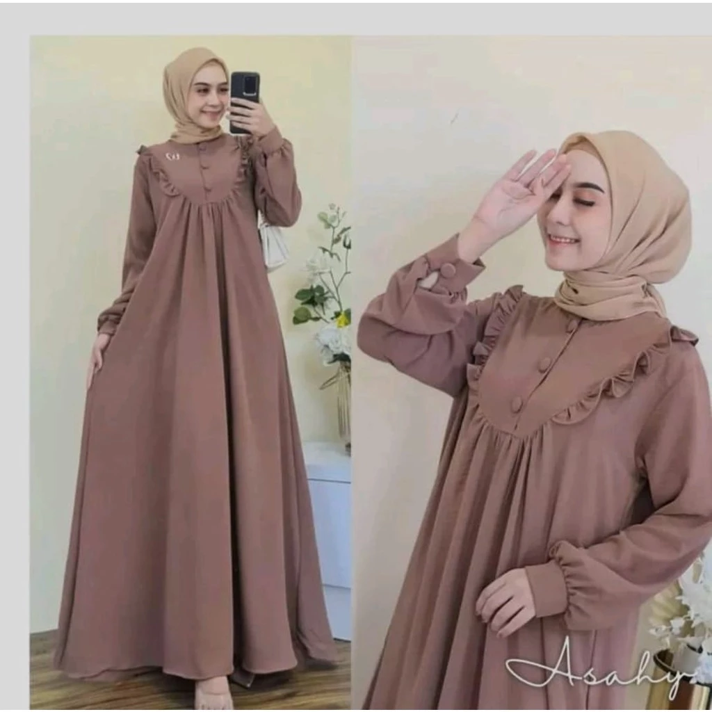 Asahy Dress Crinkle Airflow Busui Termurah