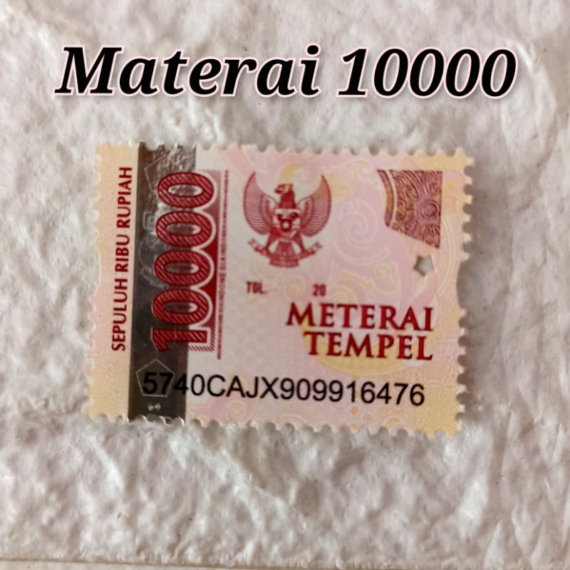 Jual Materai atau meterai tempel 10000 dan perangko 3500 Asli | Shopee ...