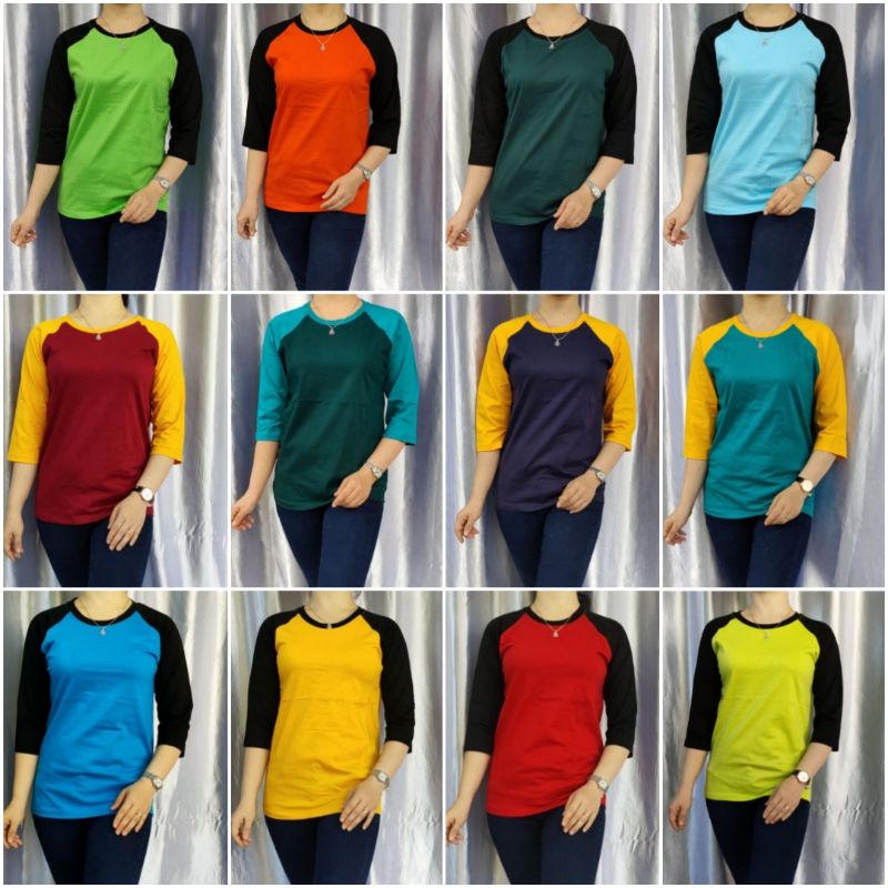 Kaos raglan outlet polos