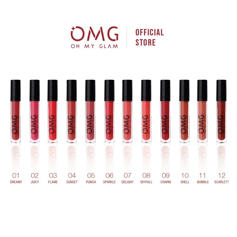 Jual OMG Oh My Glam Matte Kiss Lip Cream Series (DIKIRIM SESUAI STOCK ...