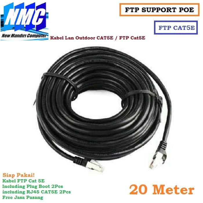 Jual KABEL LAN FTP 20 METER OUTDOOR FTP CAT5E 5 CAT 5E FTP 20 METER ...