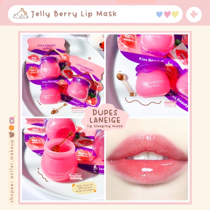 Jual DUPES LANEIGE LIP SLEEPING MASK Jelly Berry Lip Mask 8gr Masker