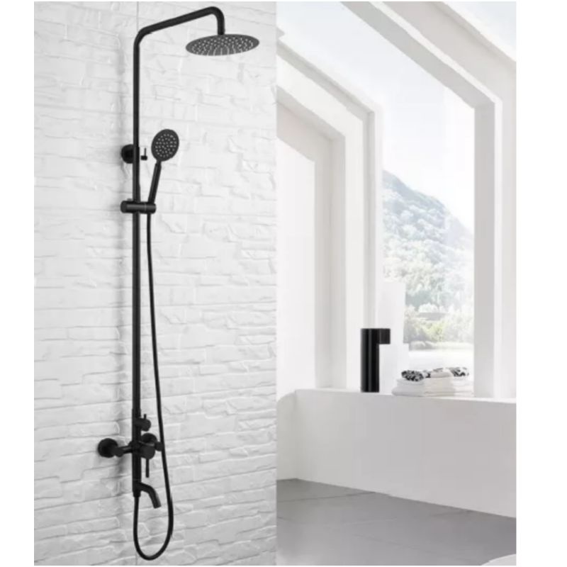 Jual SHOWER COLUMN PANAS DINGIN FULL STAINLES HITAM KUNINGAN | Shopee ...