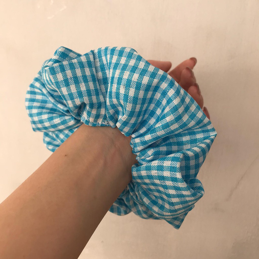 Jual Scrunchie Plaid Ikat Rambut Anti Pusing Cepol Hijab Wanita Aksesoris Rambut Shopee Indonesia 