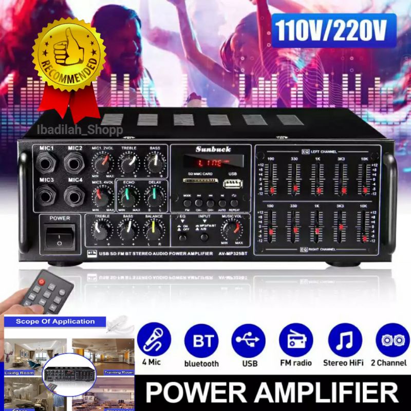 Jual Sunbuck Bluetooth Eq Audio Amplifier Home Theater X W Tav Mp Bt Shopee Indonesia