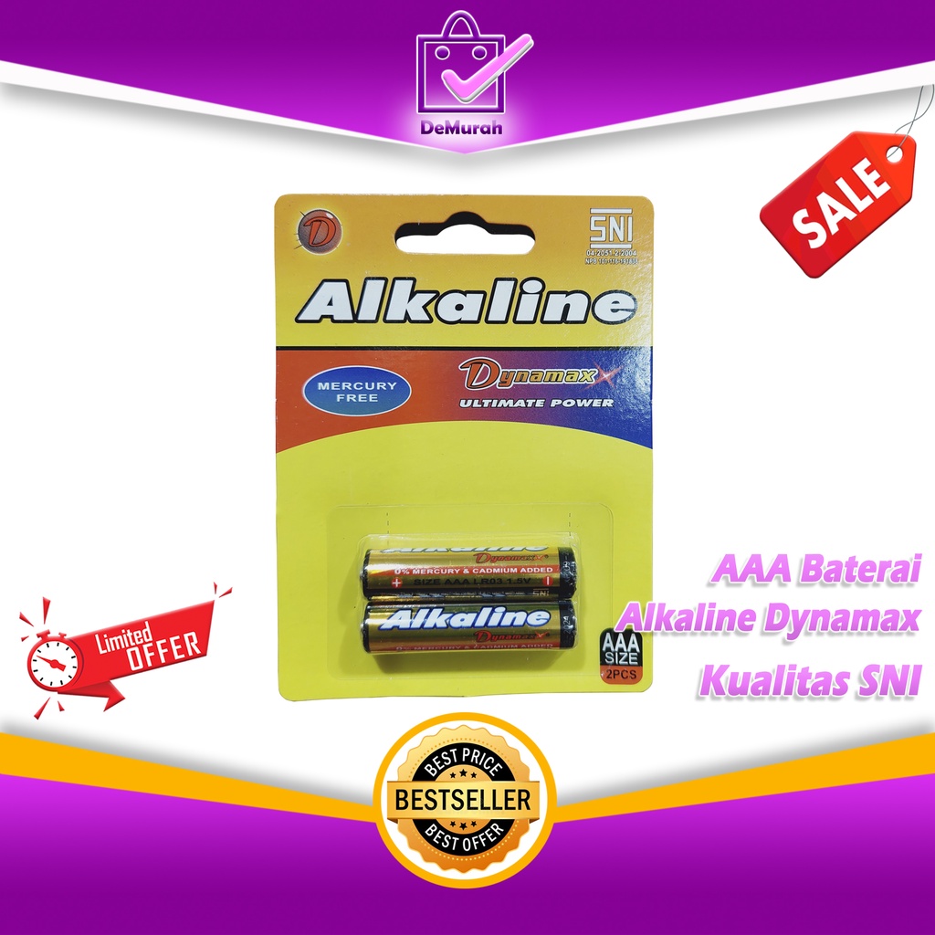 Jual AAA Baterai Alkaline Dynamax Kualitas SNI | Shopee Indonesia