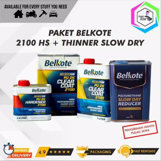 Jual Clear Coat Pu K Belkote Thiner Slow Dry Paket Shopee Indonesia