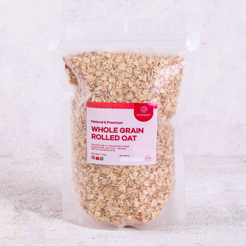 Jual Rolled Oat oatmeal wholegrain Gandum Utuh Kasar 500 gr Natural