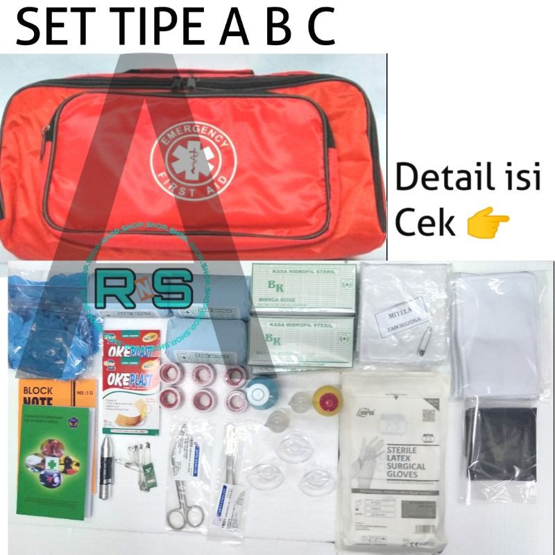 Jual Paket Tas Emergency Slempang First Aid Kit P3K Isi Tipe A | Shopee ...