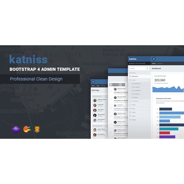 Jual Katniss Responsive Bootstrap 4 Admin - GPL | Shopee Indonesia