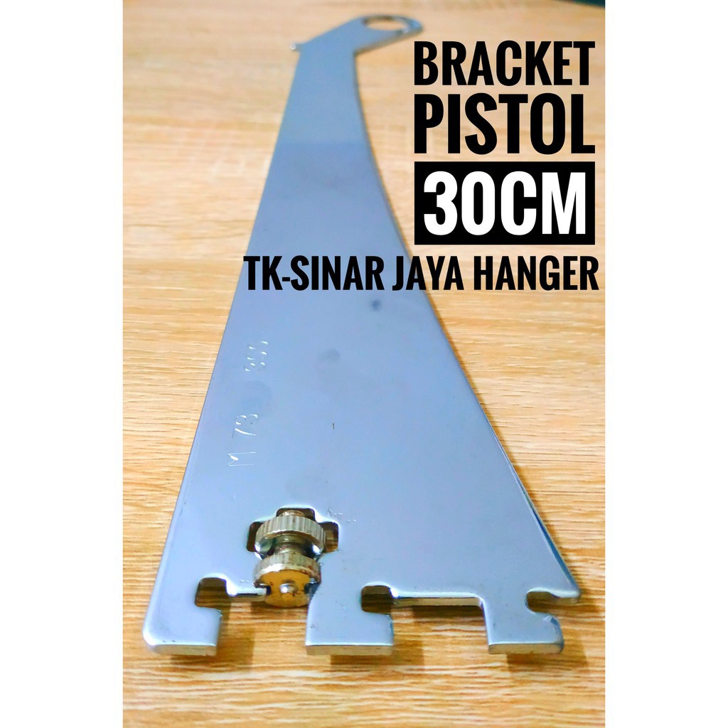 Jual Bracket Pistol Penyangga Kaca dan Pipa. Ukuran 30 CM | Shopee ...