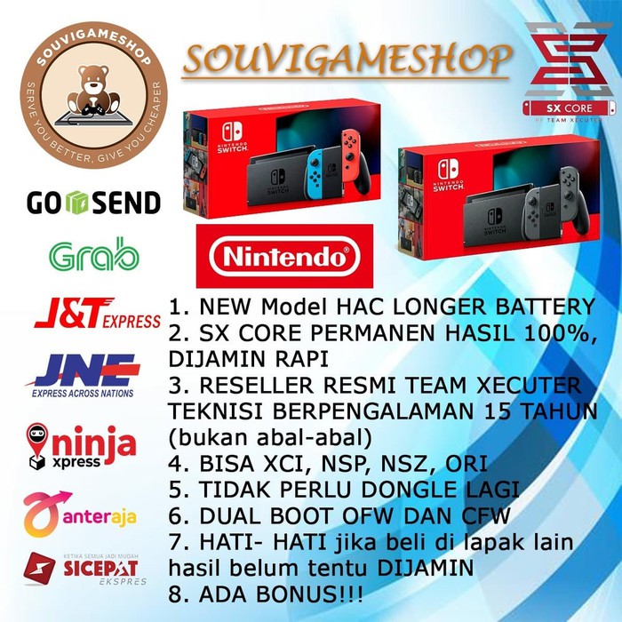 Jual Promo !! console nintendo switch cfw latest new model hac 001