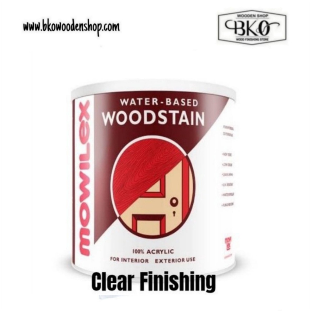 Jual CLEAR FINISH MOWILEX WOODSTAIN WOOD STAIN PELAPIS KAYU Shopee