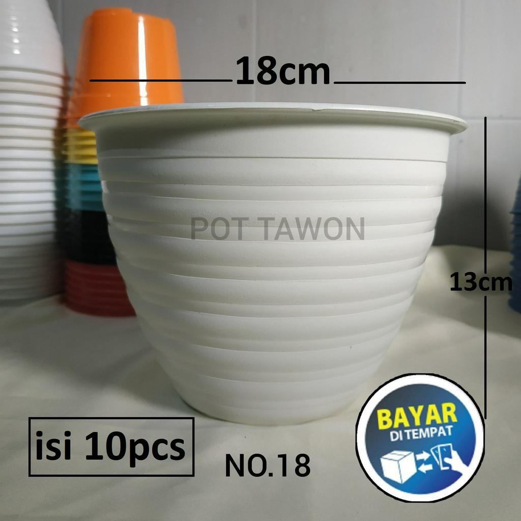 Jual Pot Tawon Putih Cm Isi Pcs Tanaman Hias Pot Bunga Plastik