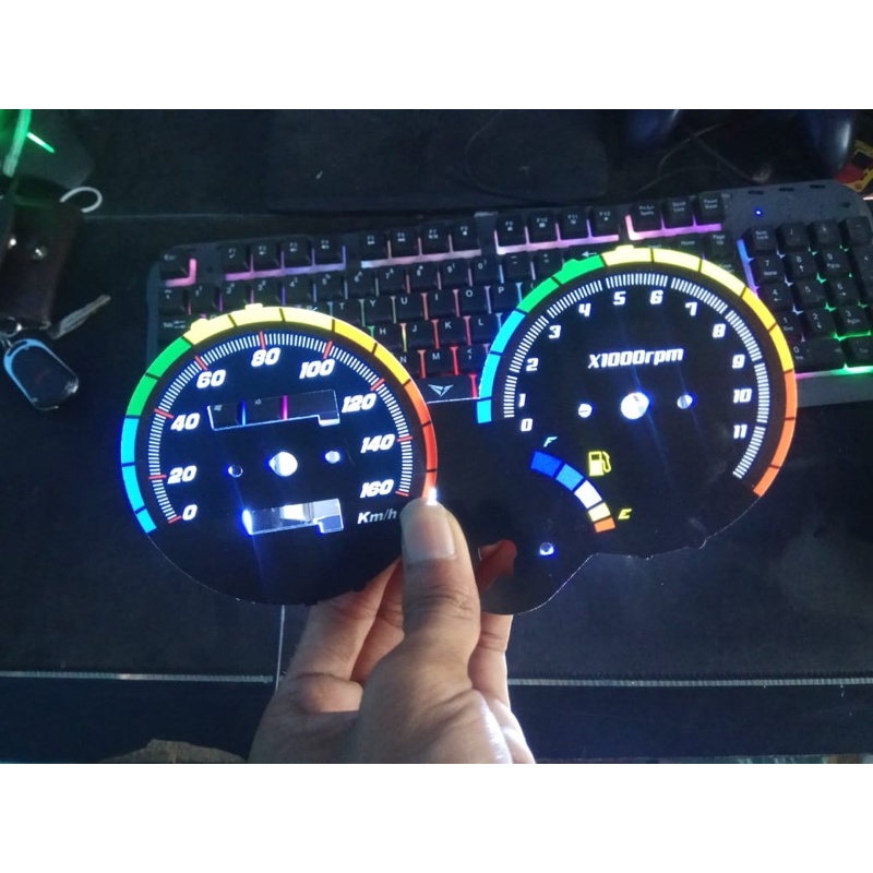 Jual papan spidometer custom panel spidometer megrapro tiger | Shopee ...