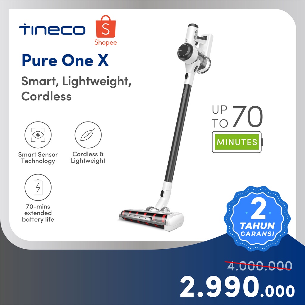 Jual Tineco Pure One X Smart Powerful Cordless Handheld Vacuum Cleaner