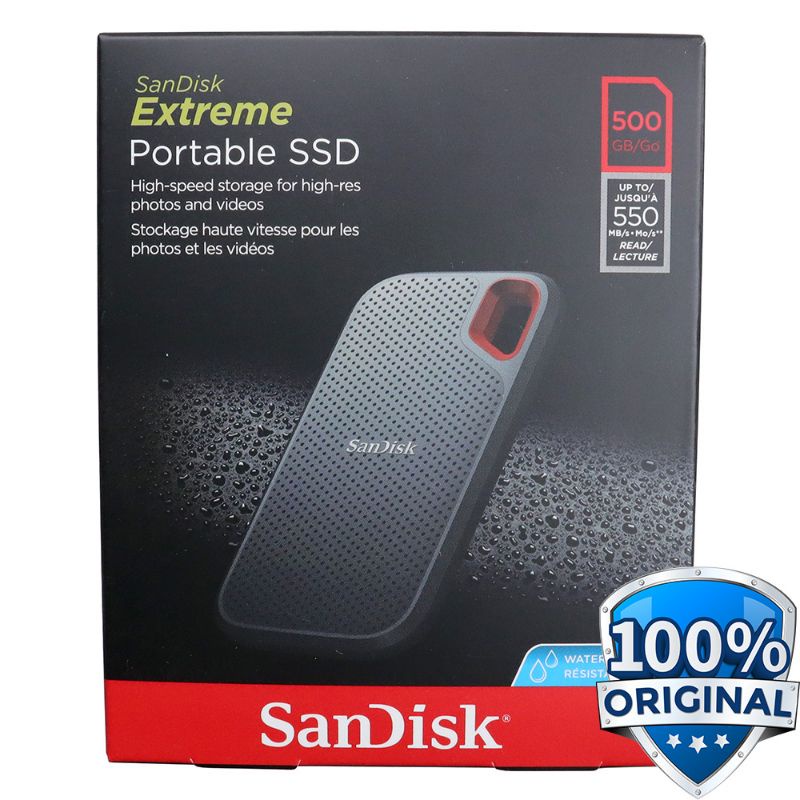 Jual SanDisk Extreme Portable SSD USB Type C 3.1 - SDSSDE60 - Black ...