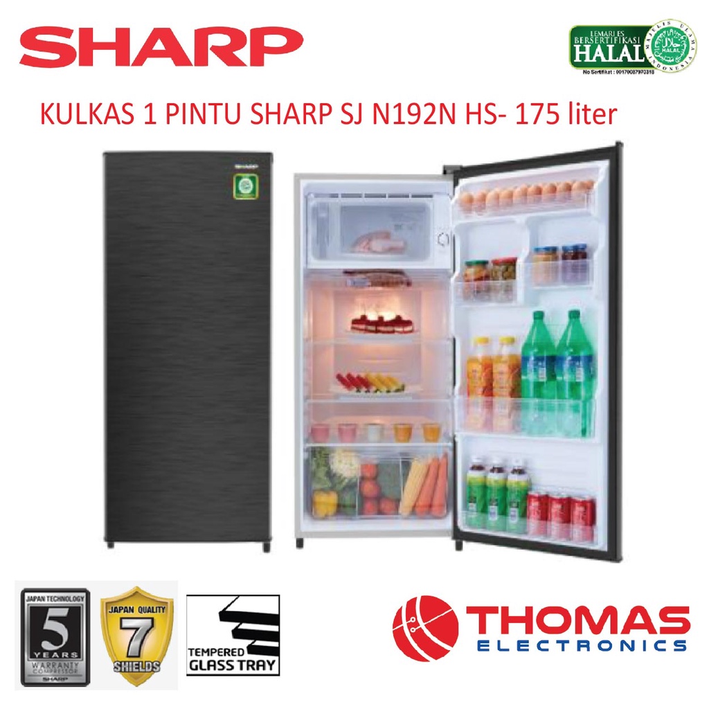 Jual Kulkas Pintu Sharp Sj N N Hs Kulkas Satu Pintu Kapasitas