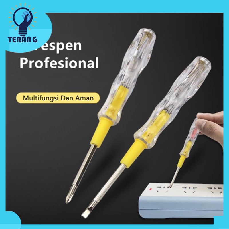 Jual Obeng Tespen Bolak Balik Plus/Minus Testpen Listrik Multifungsi ...